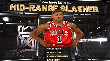 NBA 2K20 MVP DERRICK ROSE Build! Best Driddling  Slashing Shot-Creatorn