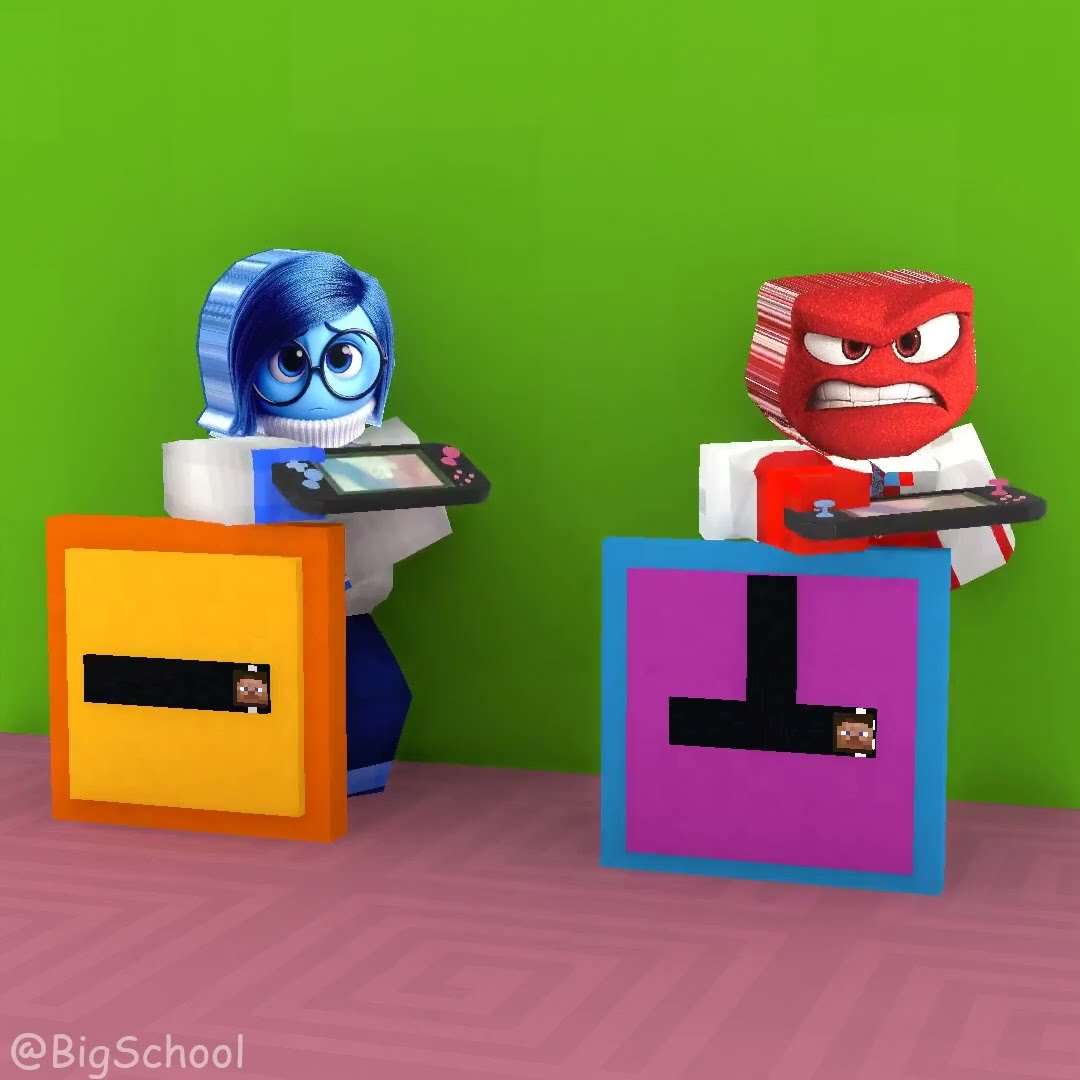 Who will win the game? Sadness vs Anger and Herobrine?! ?