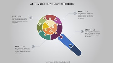 36.Create 4 Step SEARCH puzzle shape infographic|Powerpoint PPT|Graphic Design|Free Template