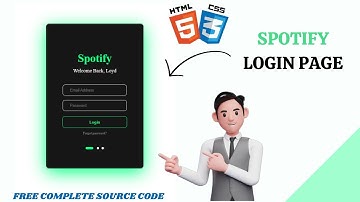 #08 Spotify Login Form in HTML and CSS | Login Page HTML CSS |  Sinup page tutorial | Login Form CSS