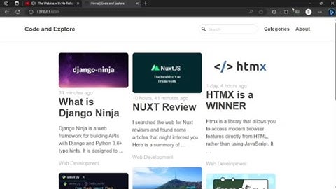 Django Personal Blog Website with Bulma CSS