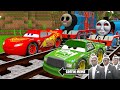 THOMAS THE TANK ENGINE.EXE and FRIENDS vs LIGHTNING MCQUEEN in Minecraft - Coffin Meme SONIC vs CARS