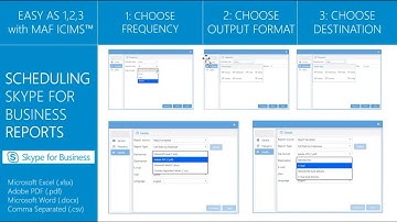 Scheduling Skype for Business Reports