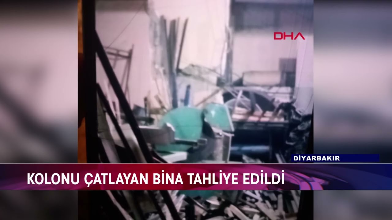 KOLONU ÇATLAYAN BİNA TAHLİYE EDİLDİ