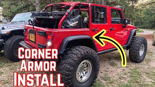 Fixing My Jeeps Body Damage   JKU Corner Armor Install