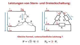 Leistungen Der Stern Und Dreieckschaltung Im Vergleich Elektrotechnik Drehstromsystem Youtube