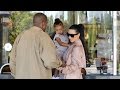 EXCLUSIVE - Kim And Kanye Take Adorable Nori To Movies In Matching Colors