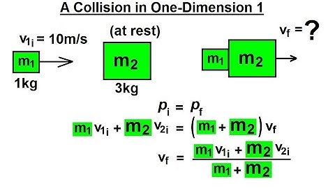 Physics 9.5  Introduction to Momentum (4 of 9) A Collision in 1-Dimension: 2
