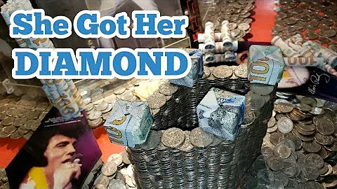 SHE GOT HER DIAMOND ... Inside The High Limit Coin Pusher Jackpot WON MONEY ASMR