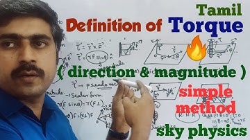 Definition of Torque||direction||motion of system of particles & Rigid body||Unit 5||STD 11 Physics