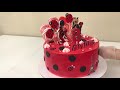 Торт для девочки ЛЕДИ БАГ ❤️ Как сделать ЦИФРУ из ИЗОМАЛЬТА!  Красивый торт!