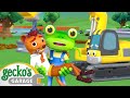 Super Strong Excavator Rescue | Gecko&#39;s Garage | Cartoons For Kids | Toddler Fun Learning