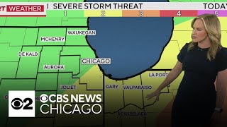 Downpours followed by strong afternoon storms Tuesday in Chicago