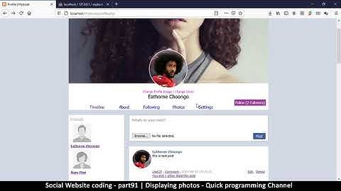 Social Website from scratch - Part 91 - Displaying photos | OOP PHP with MYSQL Database