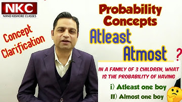 Probability | Atleast and Atmost Concepts | Maths | Concept Clarification