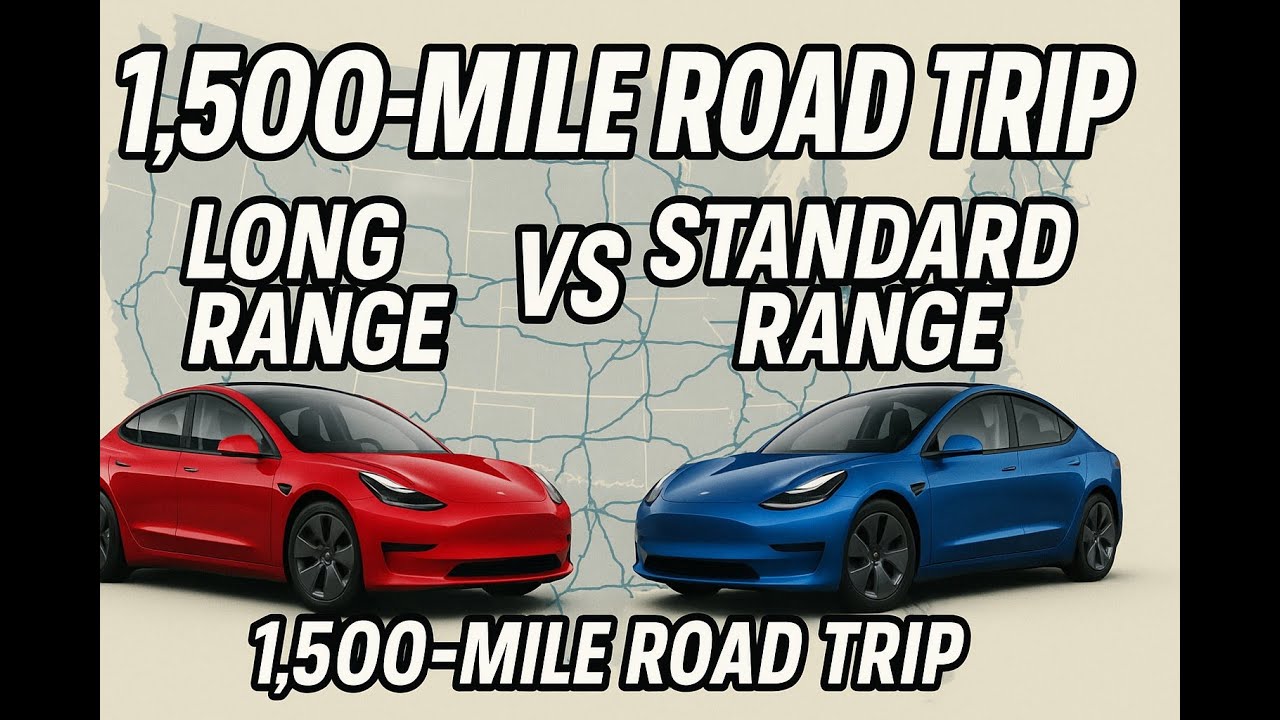Tesla Distance Range Tesla Model 3 Road Trip: Long Range vs Standard Range | 1,500 Mile Test ...