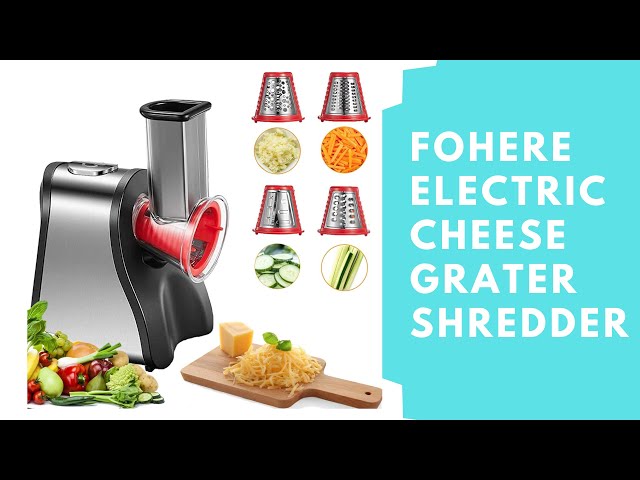 FOHERE Electric Cheese Grater Shredder, Eectric Vegetable Chopper Slicer  for Home Kitchen Use 