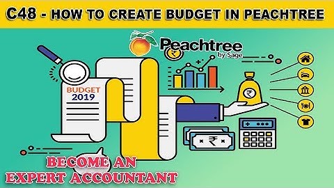 C48 II PEACHTREE II How to Create a Budget [ Urdu - हिंदी ]