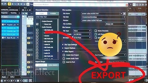 Cubase EXPORT Button Can