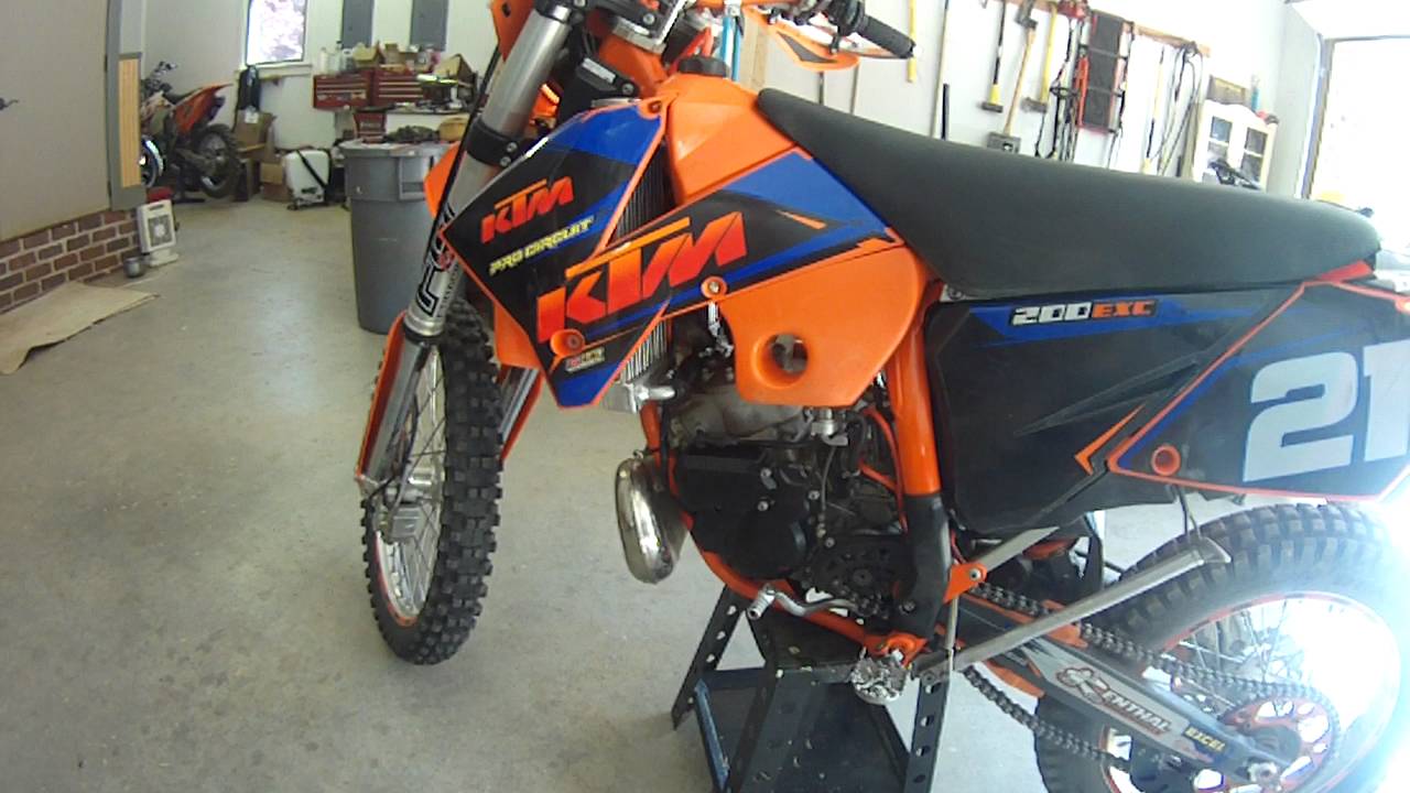 2005 Ktm E Start 200 Conversion 1st Firing Warm You 2005 Ktm E Start 200 Conversion 1st Firing Warm