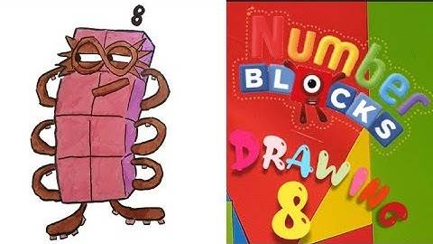How to Draw and color Number 8  - Numberblocks