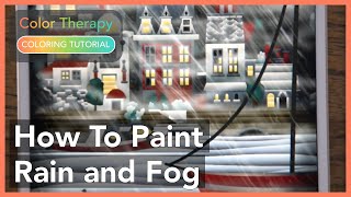 Coloring Tutorial: How to Paint Rain and Fog to Any Scene with Color Therapy App screenshot 1