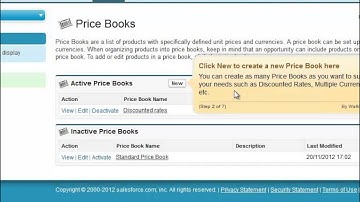 Salesforce Create a new Price Book