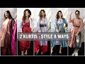 8 different ways to style kurti    indianwear outfits  stylemeupwithsakshi