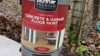GARBAGE  Behr Garage 1 part epoxy paint installation and result GARBAGE!