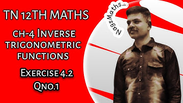 TN 12TH maths exercise 4.2 Qno 1