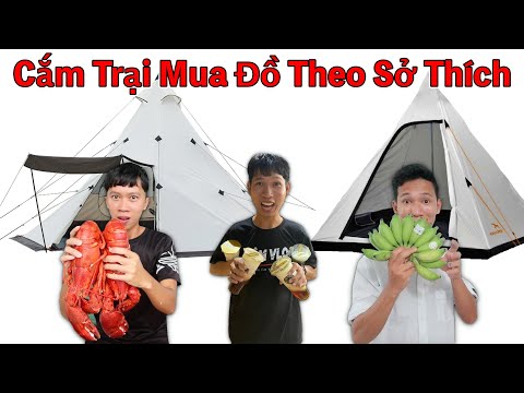 Thử Thách Bốc Thăm Cắm Trại MUA ĐỒ Theo SỞ THÍCH Của Bản Thân