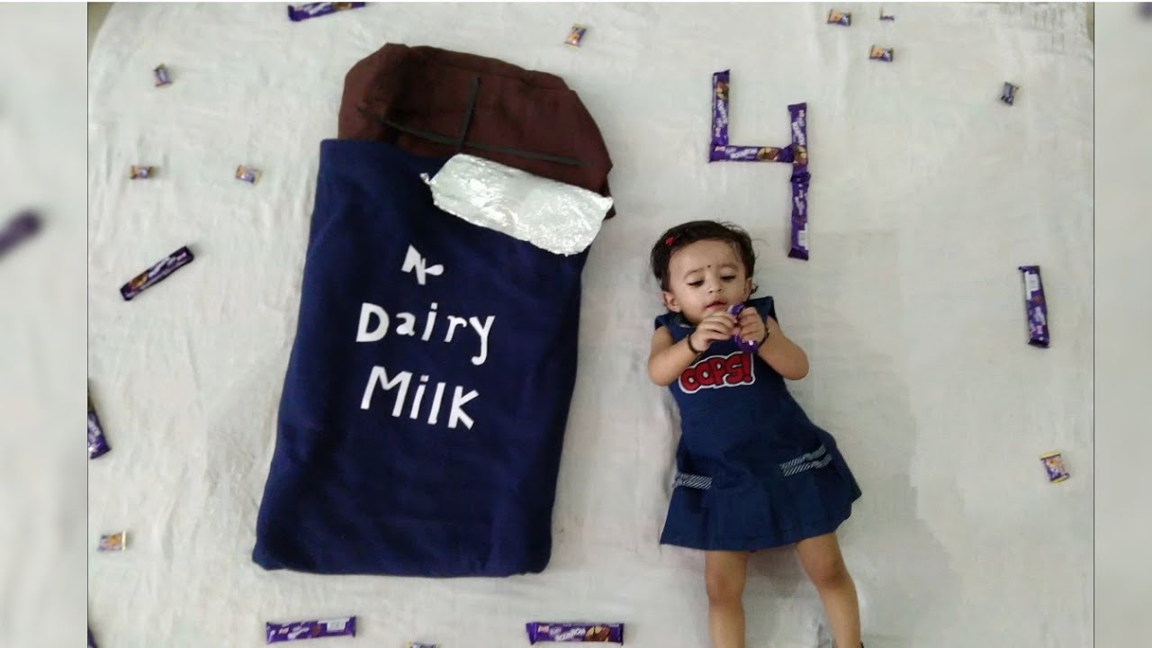 DIYDairy milk theme baby photoshoot ideasvalentine day theme baby