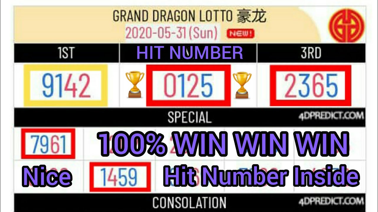 GRAND DRAGON LOTTO 4D CHART 1.6.2020 Result Lotto 31.5 ...