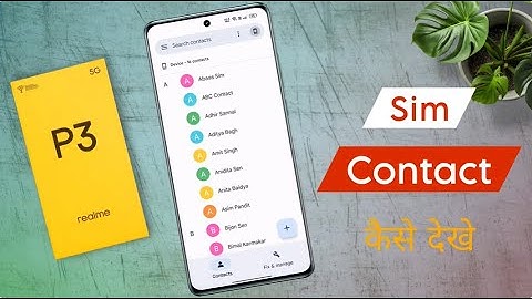 Realme P3 Copy Sim Contact Number / Realme P3 All Contact Number Settings