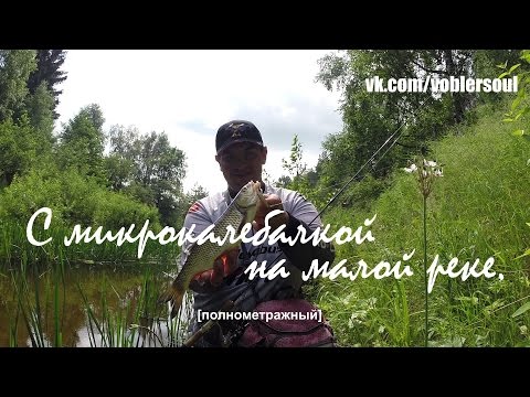 С микроколебалкой на малой реке.