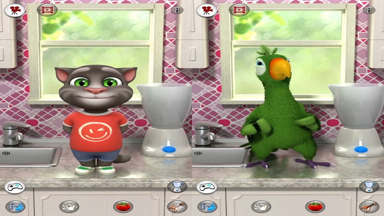 Talking Tom Cat vs Talking Pierre the Parrot - All Foods All Gadgets ...