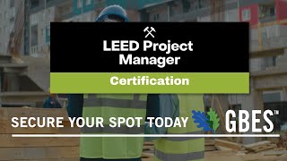 LEED BD+C Project Manager Certification
Looking for more information on Sustainability? Visit www.GBES.com for all your Green Building needs.
Also, make sure you keep in touch with us through social media:
LinkedIn: https://www.linkedin.com/company/green-building-education-services/
Twitter: https://twitter.com/GBES
Facebook: https://www.facebook.com/GreenBuildingEducationServices LEED BD+C Project Manager Certification