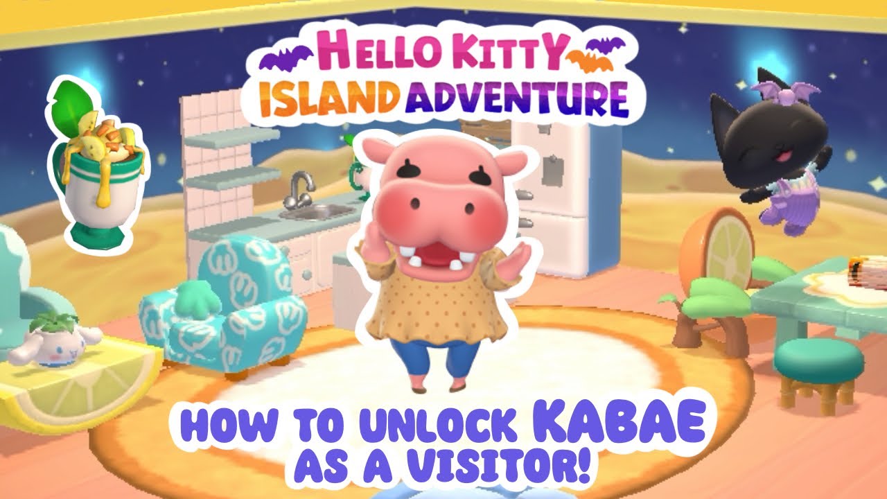 Как открыть KABAE в качестве гостя! 🦛🩵🍌Приключения Hello Kitty на острове