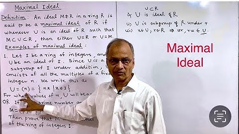 Maximal Ideal: Definition and Examples. Ring Theory. Lecture 11.