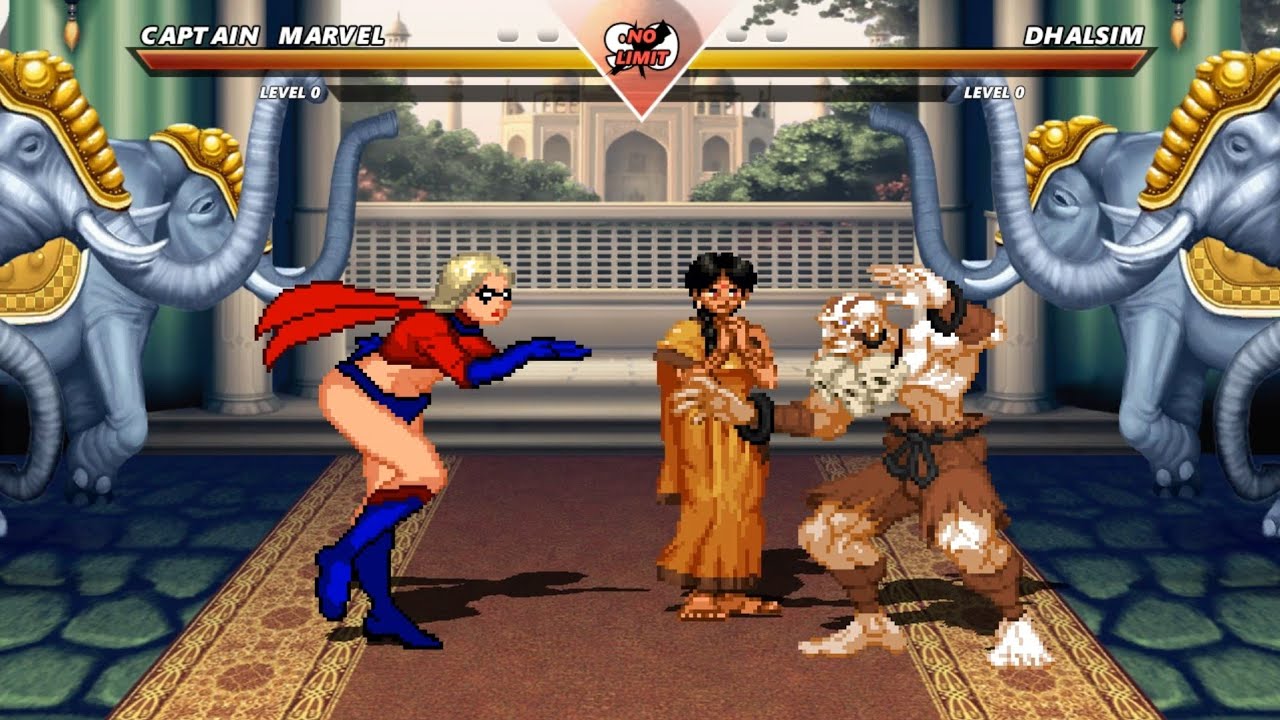 CAPTAIN MARVEL vs DHALSIM - The most epic fight ever made!