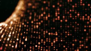 Golden wave particles animation