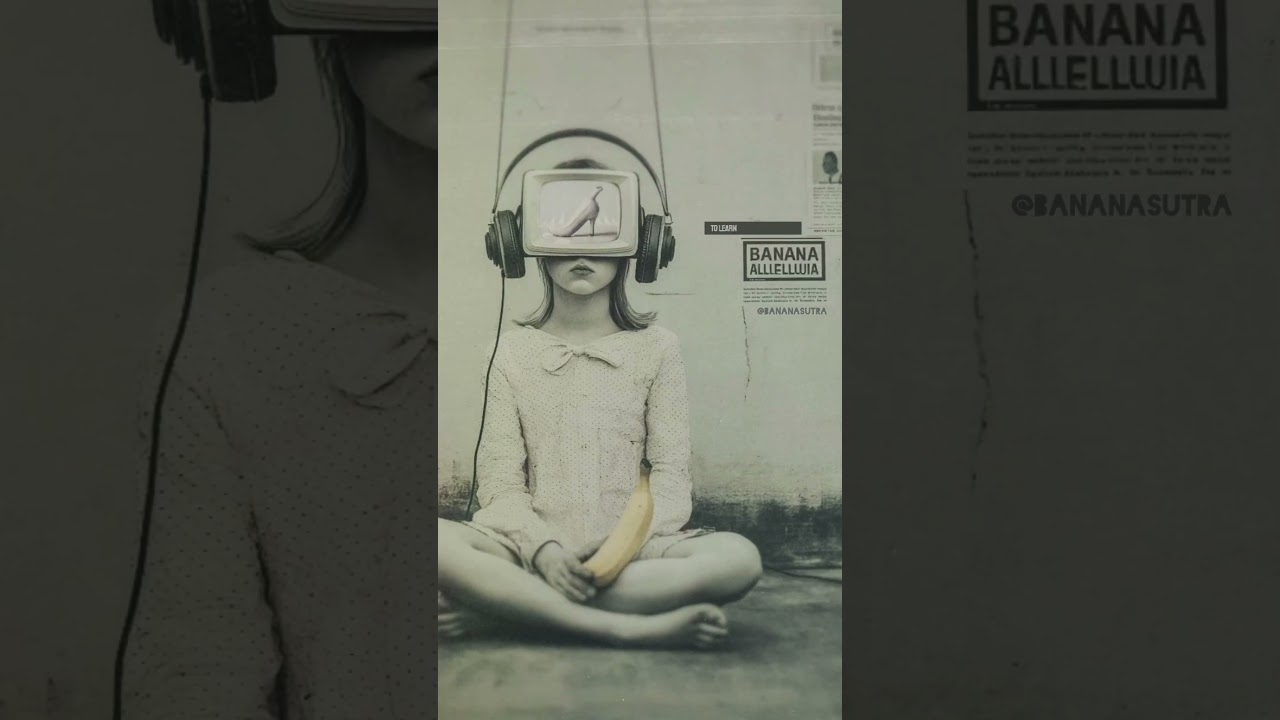 “BANANA ALLELUIA” is a KNOWsutra Folk Burlesque audiovisual poetry song for the dystopian age 👠🍌📺