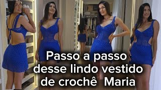 Passo a passo desse lindo vestido de crochê Maria |crochê tendência 2025 🧶🪡❤️