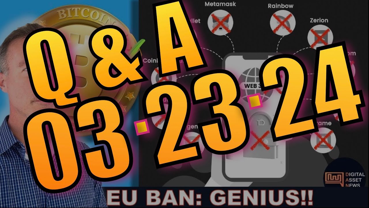⁣Q&A - EU BAN ON CRYPTO TRANSACTIONS IS *GENIUS*. BITCOIN FAIR VALUE. AETHIR | IO NET.