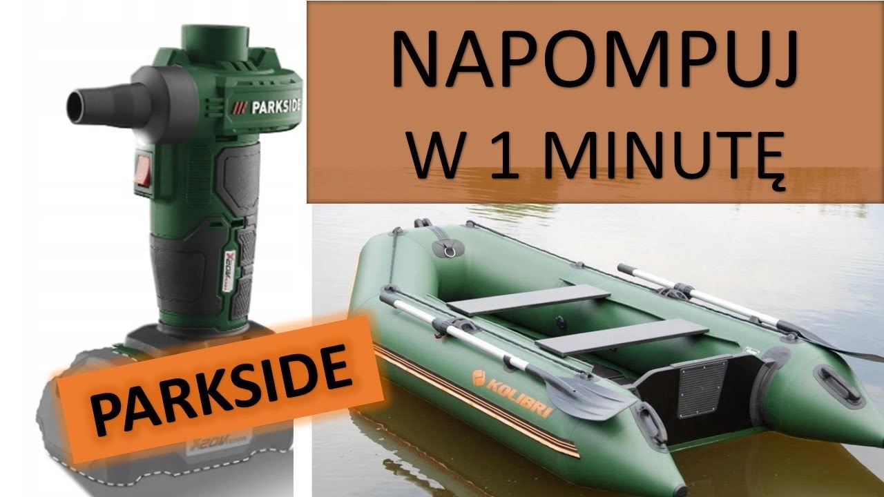 pompka akumulatorowa PARKSIDE   pompuje  PONTON albo SUP za 1 minute i nie jest droga cena 149 zl