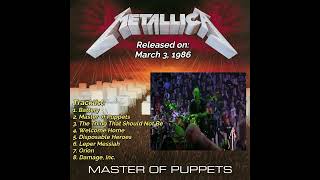 Metallica - Master Of Puppets - March 3, 1986