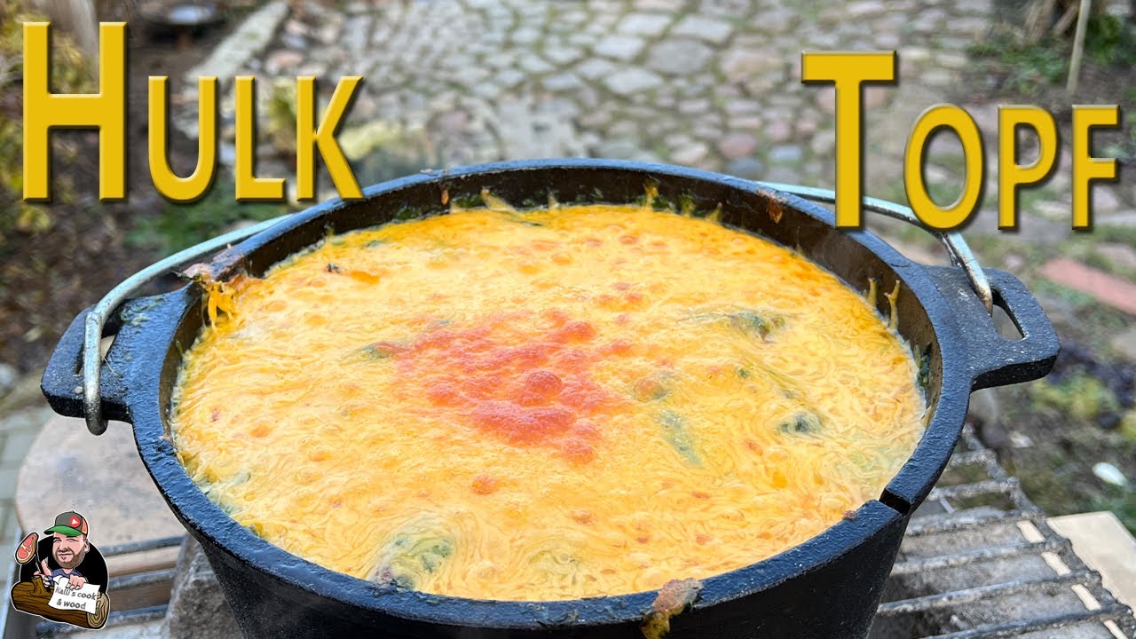 Hulk Topf // Bacon Spinatauflauf aus dem Dutch Oven // leckeres ...