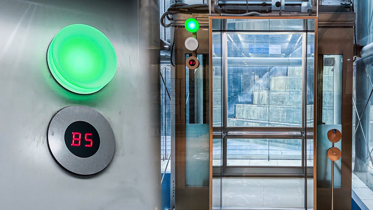 누드 전망용 미쓰비시 & 특이 층표시기?｜서울 강남구 포스코타워 역삼 셔틀용 미쓰비시 엘리베이터｜NONSTOP