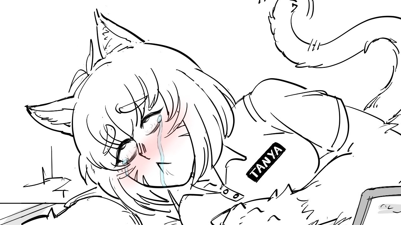 Catgirl cream filling animation