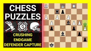 Chess Puzzles to Practice. Themes: Crushing, Endgame, Capture the defender. Learn Chess